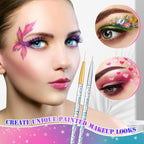 Buy now 12 Pieces Eyeliner Brushes Set, Slanted Makeup Gel Eyeliner Brush Line Fine Bent Eyeliner Brush Pointed Round Makeup Brush Angled Eyeliner Makeup Tool for Girls Women Cosmetic Applicators at indiglob india