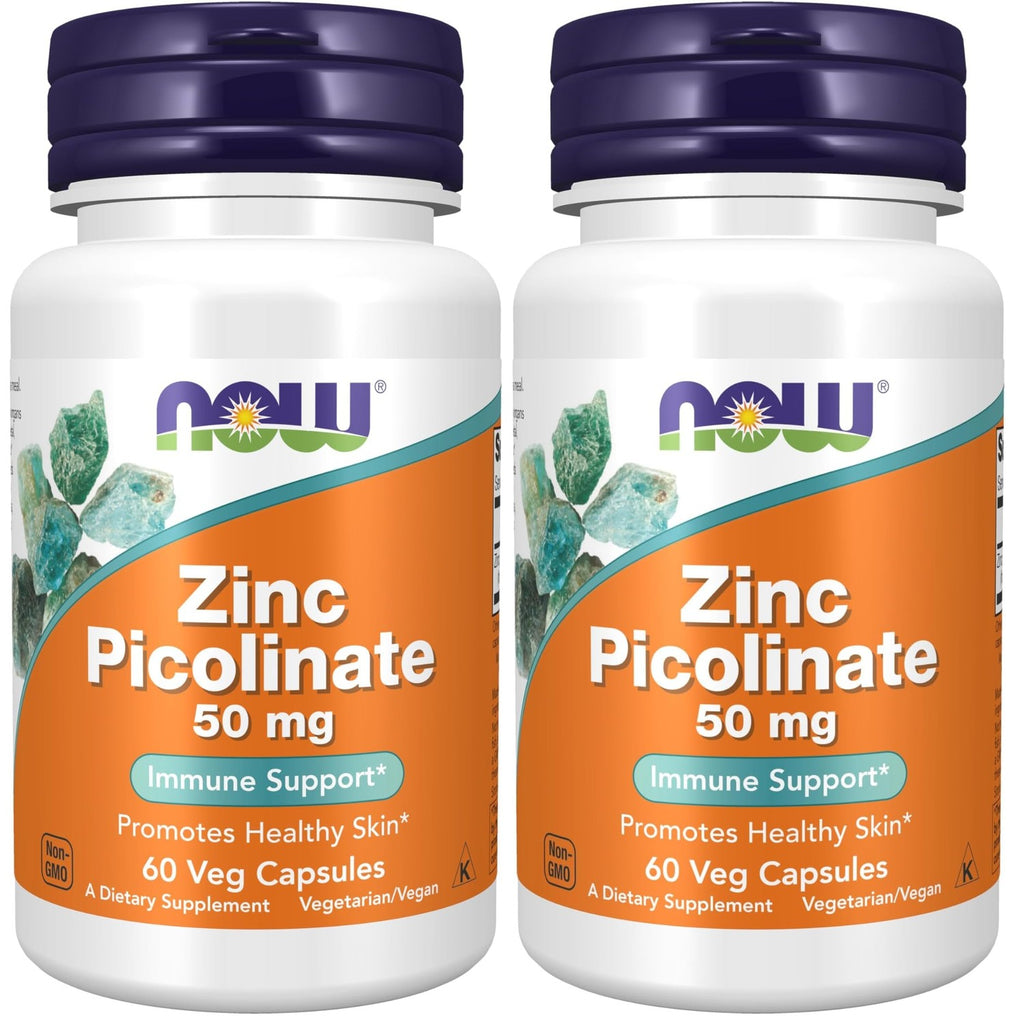 Now Foods Supplements, Zinc Picolinate 50 mg, Supports Enzyme Functions*, Immune Support*, 30 Veg Capsules