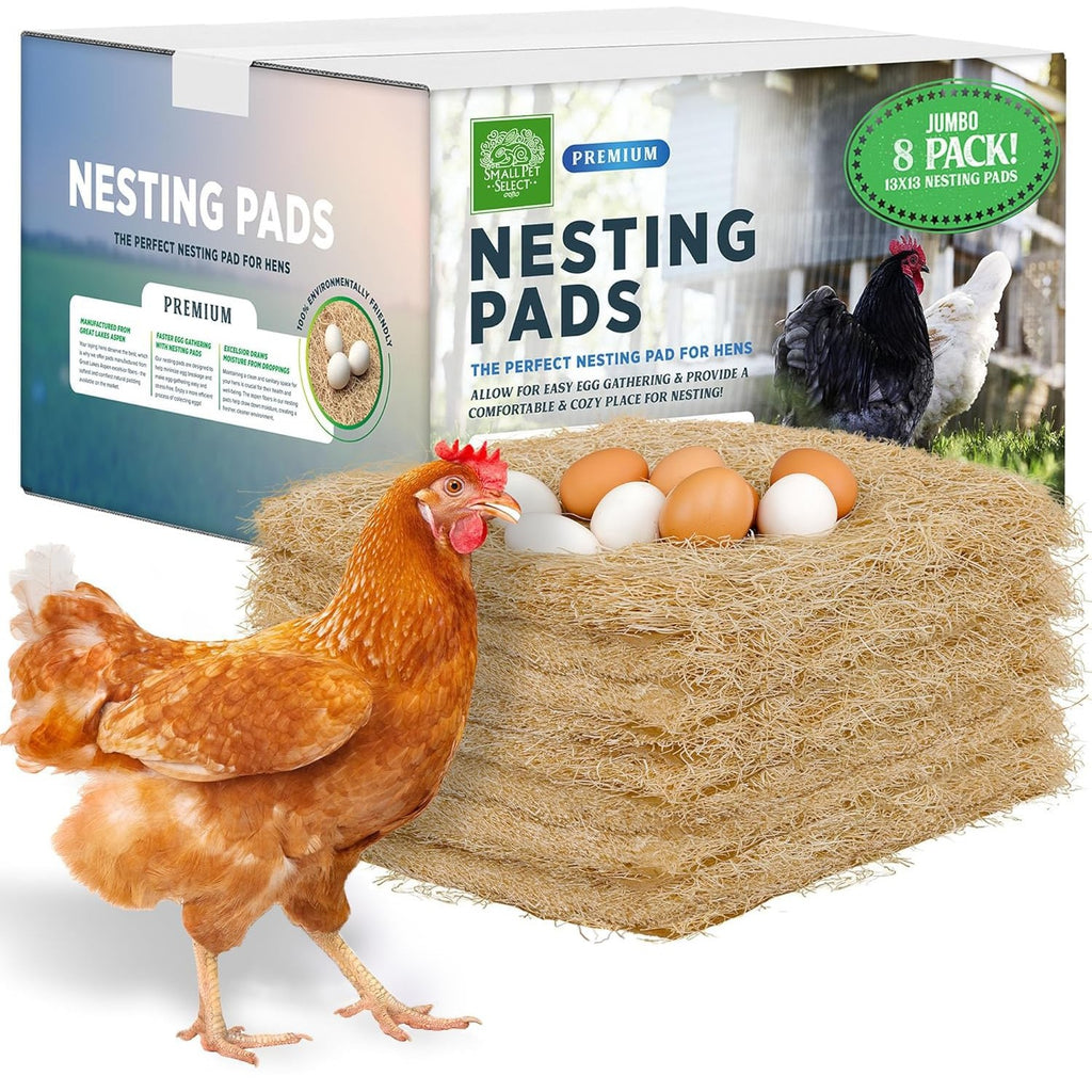 Small Pet Select Chicken Nesting Pads for Hens, 13x13 in, 8-Pack