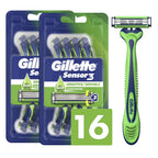 Gillette Sensor3 Sensitive Men's Disposable Razor, 4 Razors