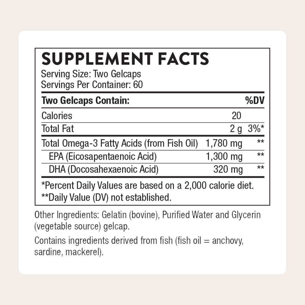 THORNE Super EPA Pro, High-EPA Omega-3 Fish Oil Supplement, 120 Softgels
