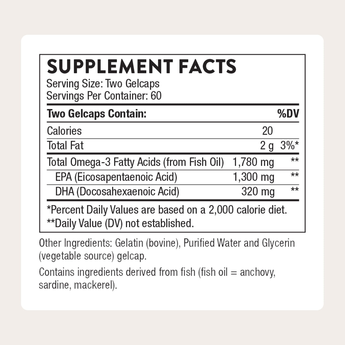 THORNE Super EPA Pro, High-EPA Omega-3 Fish Oil Supplement, 120 Softgels