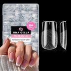 Buy now UNA GELLA Almond Gel Nail Tips, 504PCS Pre Etched Clear Fake Nails Tips Medium Almond Shape - 12 Sizes Full Cover Soft Acrylic Press On Nail Extensions No C Curve Gift for Diy at Home at indiglob india