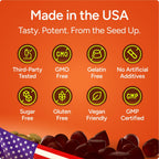 Sugar-Free Pumpkin Seed Oil Gummies for Hair, Skin, Bladder, Orange Flavor | Rich in essential fatty acids & antioxidants for scalp, urinary flow & prostate support, vegan, non-GMO, made in USA