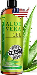 Buy now Seven Minerals, Travel Size Organic Aloe Vera Gel from freshly cut 100% Pure Aloe - 2 Fl Oz - HighestQuality, Texas grown, Vegan, Unscented - For Face, Skin, Hair, Sunburn relief (2 Fl Oz) at indiglob india