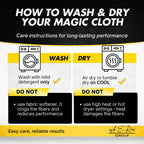 Microfiber Magic Cloth, Streak-Free Glass & Window Cleaning Cloth, 3-Pack
