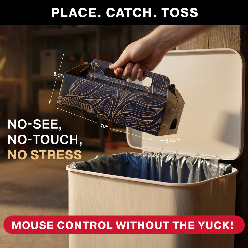 Catchmaster Catch & Toss No Touch Mouse & Insect Glue Traps Indoor, 2 Pack