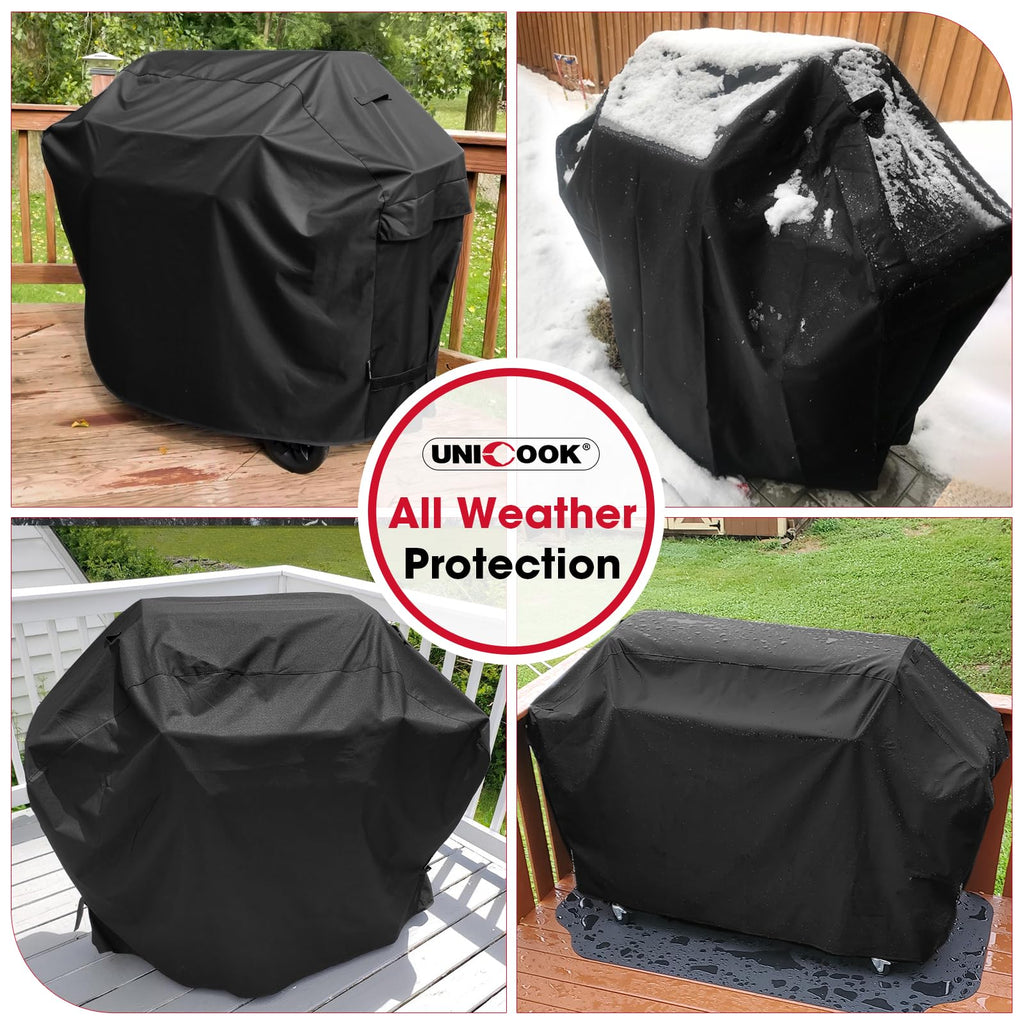Unicook 60 Inch Heavy Duty Waterproof Grill Cover for Outdoor Grill