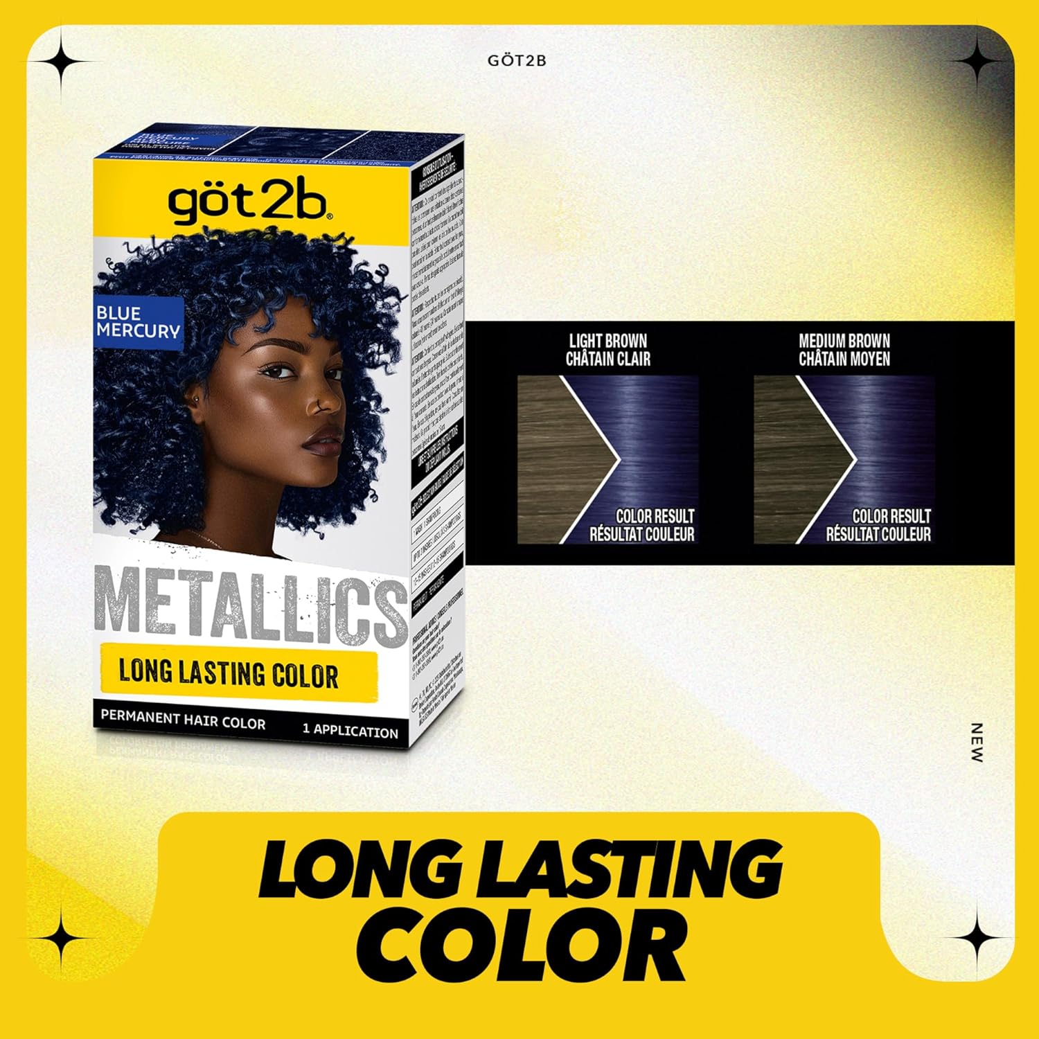 Buy now Got2b Metallics Permanent Hair Color, M67 Blue Mercury at indiglob india
