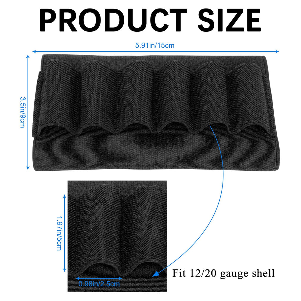 8 Round Tactical Shotgun Shell Holder, 12/20 Gauge Ammo Shotgun Buttstock Shell Holder, Shotgun Accessories for Hunting