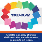 Tru-Ray Heavyweight Construction Paper, Standard Assorted Colors, 12" x 18", 50 Sheets