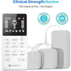 Buy now Etekcity 4-Channel Rechargeable TENS Unit â€“ Muscle Stimulator for Drug-Free Pain Relief, After-Exercise Relaxation, Physical Therapy, 8 Electrode Pads, Back, Neck, Shoulder, Sciatica, Period Cramps at indiglob india