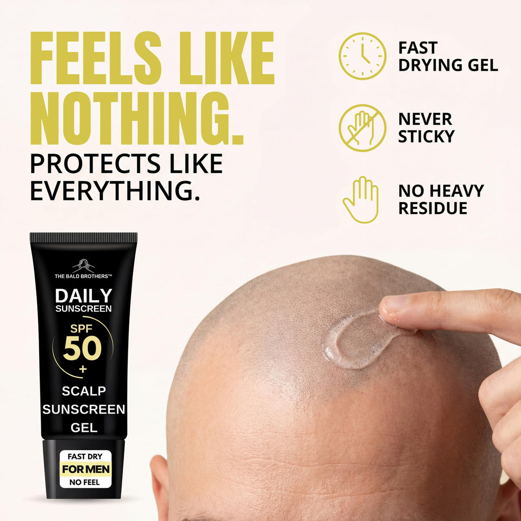 The Bald Brothers Bald Head Care | Daily SPF50 Invisible Sunscreen Gel