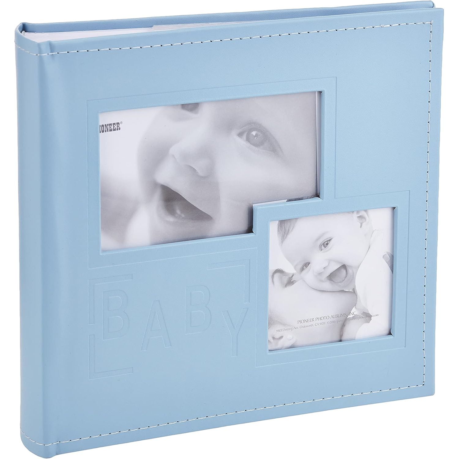 Buy now Pioneer Photo Albums DA-200COLB/B 200-Pocket Embossed Baby Leatherette Frame Cover Album for 4 by 6-Inch Prints, Blue at indiglob india