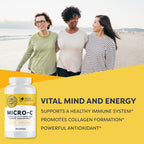 Vimergy Micro-C® Vitamin C Capsules 500mg, Vegan, 300 Servings, Value Size | Whole Body Immunity*, Equal to 7 Oranges, Promotes Collagen* and Healthy Bones*, Kosher, Vegan & Gluten-Free