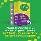 Culturelle Pro Strength Probiotics for Digestive Gut Health*, 12B CFU, 60ct | Daily Prebiotic Probiotic for Women & Men, Synbiotic, Lactobacillus Rhamnosus GG, No Refrigeration Needed, 2 Month Supply
