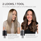 TYMO 4.0 Hair Blow Dryer Brush - Lightweight 3X Faster Drying 5-in-1 Ionic Blowout Hair Dryer Brush Adds Shine, Volume & Fullness for Smooth, Anti-Frizz Straight, Curl & Blowout Styles, Metal Grey