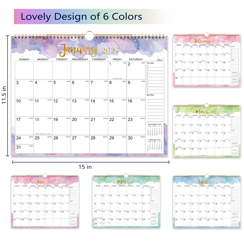 2027 Calendar - 2027 Wall Calendar, 15" x 11.5", JAN. 2027 - DEC. 2027