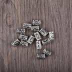 Buy now 24Pcs Norse Vikings Runes Hair Beard Beads for Bracelets Pendant Necklace DIY,Braiding Beads for Hair Braids Antique Silver Beard Ring Viking Beads Kits(Include 2Pcs Pull Hair Pin) at indiglob india