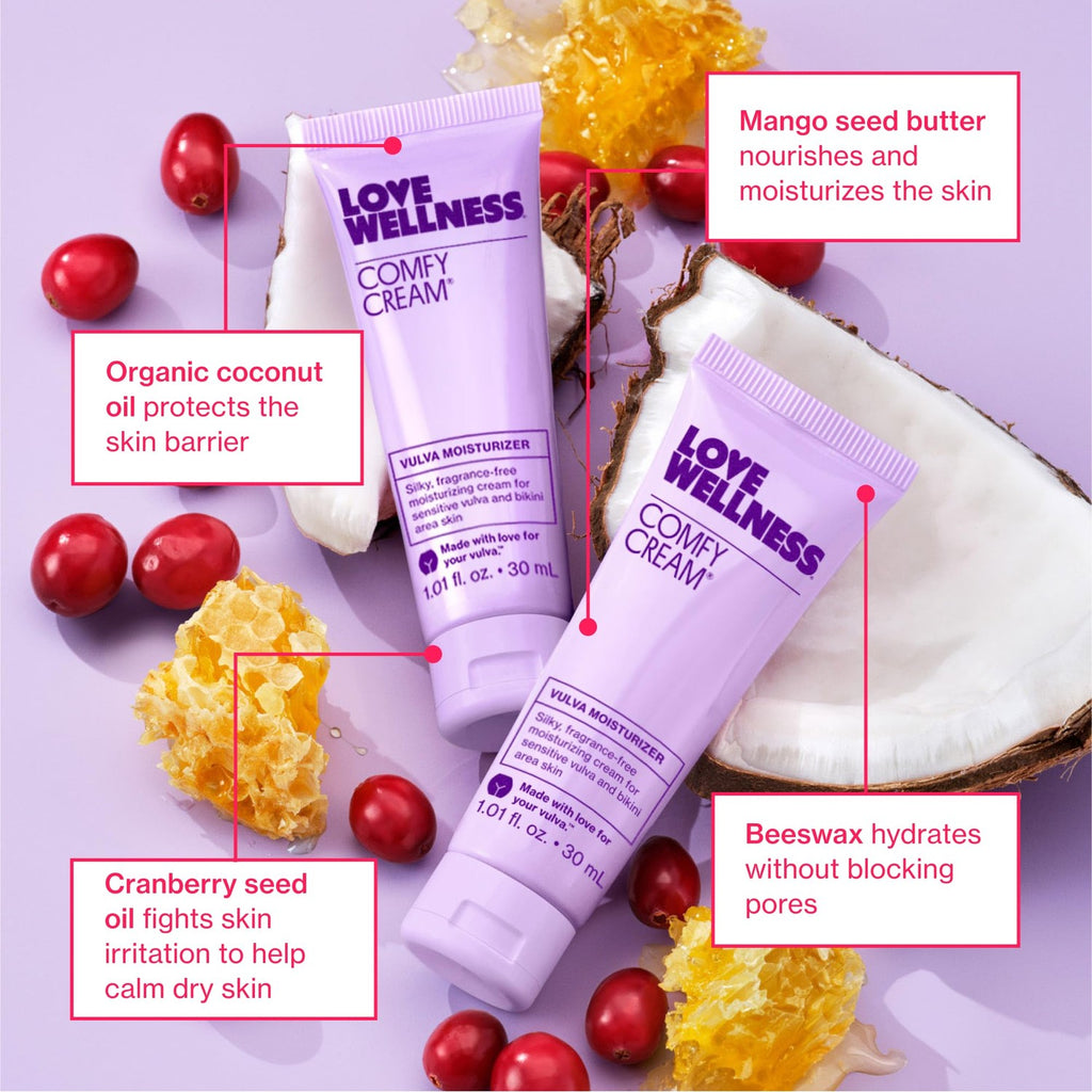 Love Wellness Comfy Cream I Vulva & Vaginal Moisturizer I 1.01 fl. oz