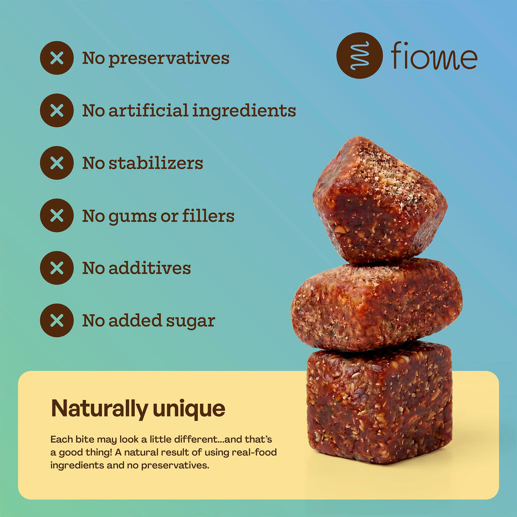 Fiome Fiber Bites, 5g Daily Fiber Supplement, Vanilla Bean, 30 Servings | Daily Fiber Bite, GLP-1 Support, All Natural Ingredients, No Added Sugar, Prebiotic Fiber, Supports Regularity and Digestion
