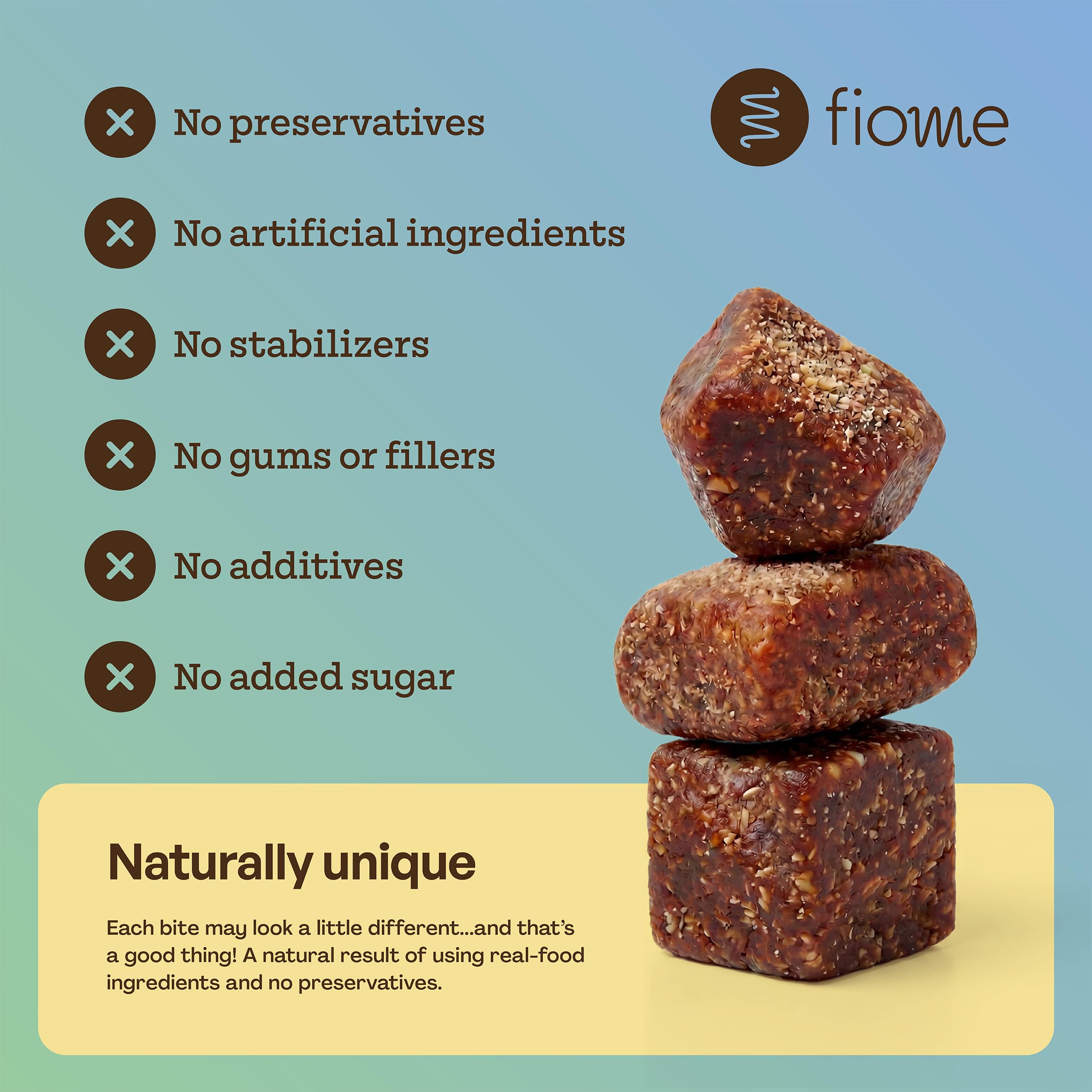 Fiome Fiber Bites, 5g Daily Fiber Supplement, Vanilla Bean, 30 Servings | Daily Fiber Bite, GLP-1 Support, All Natural Ingredients, No Added Sugar, Prebiotic Fiber, Supports Regularity and Digestion