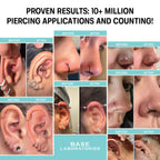 BASE LABORATORIES Piercing Aftercare Spray 4 oz, Saline Spray for Piercings | Ear Piercing Cleaner, Nose Piercing Spray, Saline Solution, Keloid Bump, Navel Care, Wound Wash, Belly Button Soak