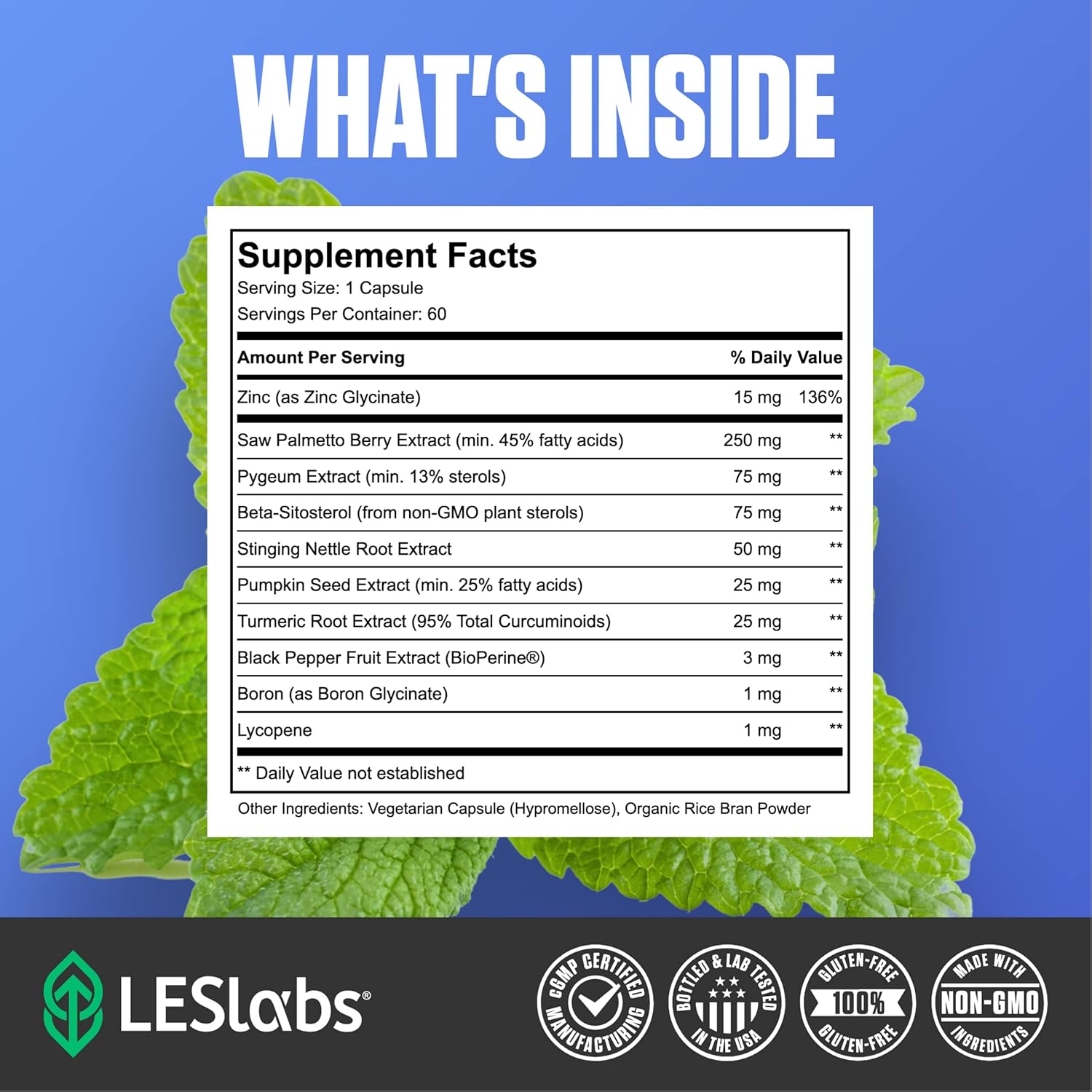 Buy now LES Labs Prostate Health â€“ Prostate Support, Urinary Tract Health, Fewer Bathroom Visits & Improved Sleep â€“ Saw Palmetto, Pygeum, Beta Sitosterol & Nettle Root â€“ Non-GMO Supplement â€“ 60 Capsules at indiglob india