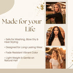 21 vibrant natural color hair extensions, safe for styling, light weight, and designed for long-lasting wear. Verified by CuratCart.