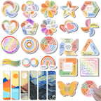 102 Pieces Sensory Stickers for Calm, 2 Texture Styles, Anxiety Relief
