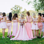 Buy now WILLBOND 10 Pcs Bridal Hair Scrunchies Satin Bridesmaid Hair Ties Bachelorette for Wedding Party Favors Bridesmaid Proposal Gifts(Pink and White) at indiglob india