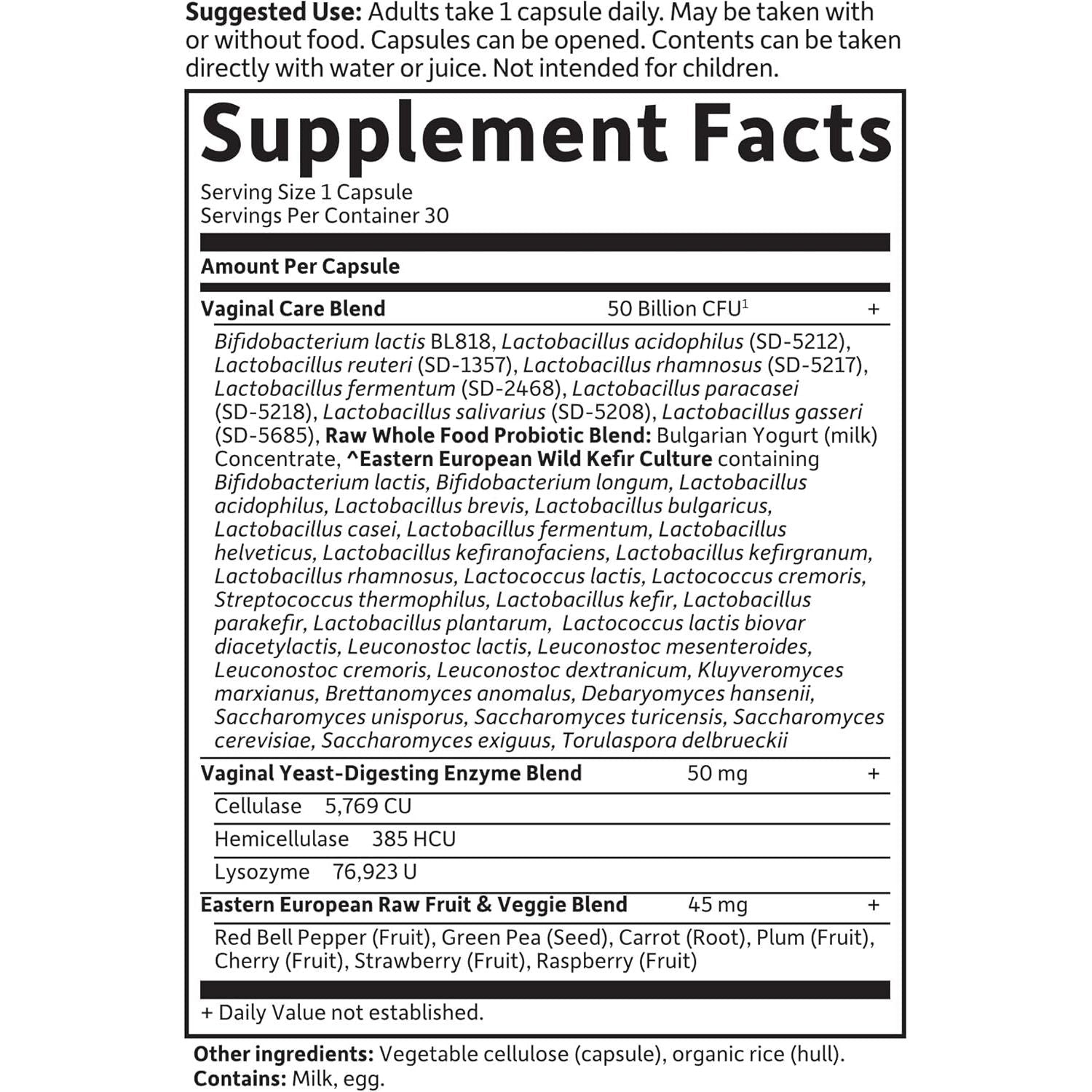 Buy now Garden of Life RAW Probiotics Vaginal Care Shelf Stable - 50 Billion CFU Guaranteed Through Expiration, Acidophilus - Once Daily - Certified Gluten Free - No Refrigeration - 30 Vegetarian Capsules at indiglob india
