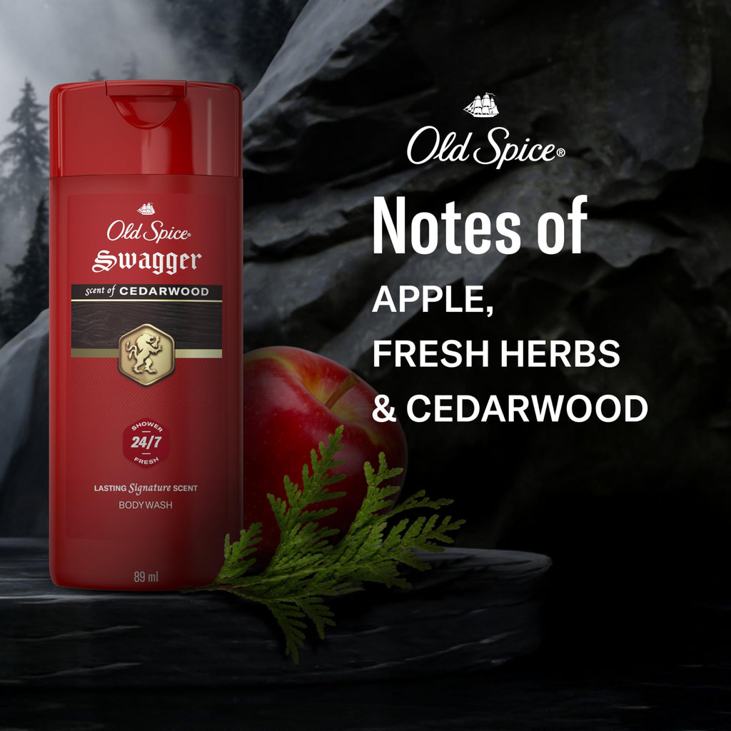 Old Spice Aluminum Free Deodorant for Men, 24/7 Odor Protection, 24/7 Freshness & Lasting Scent, Bearglove Scent, 3.0 oz with Travel Size Swagger Body Wash (Pack of 4)