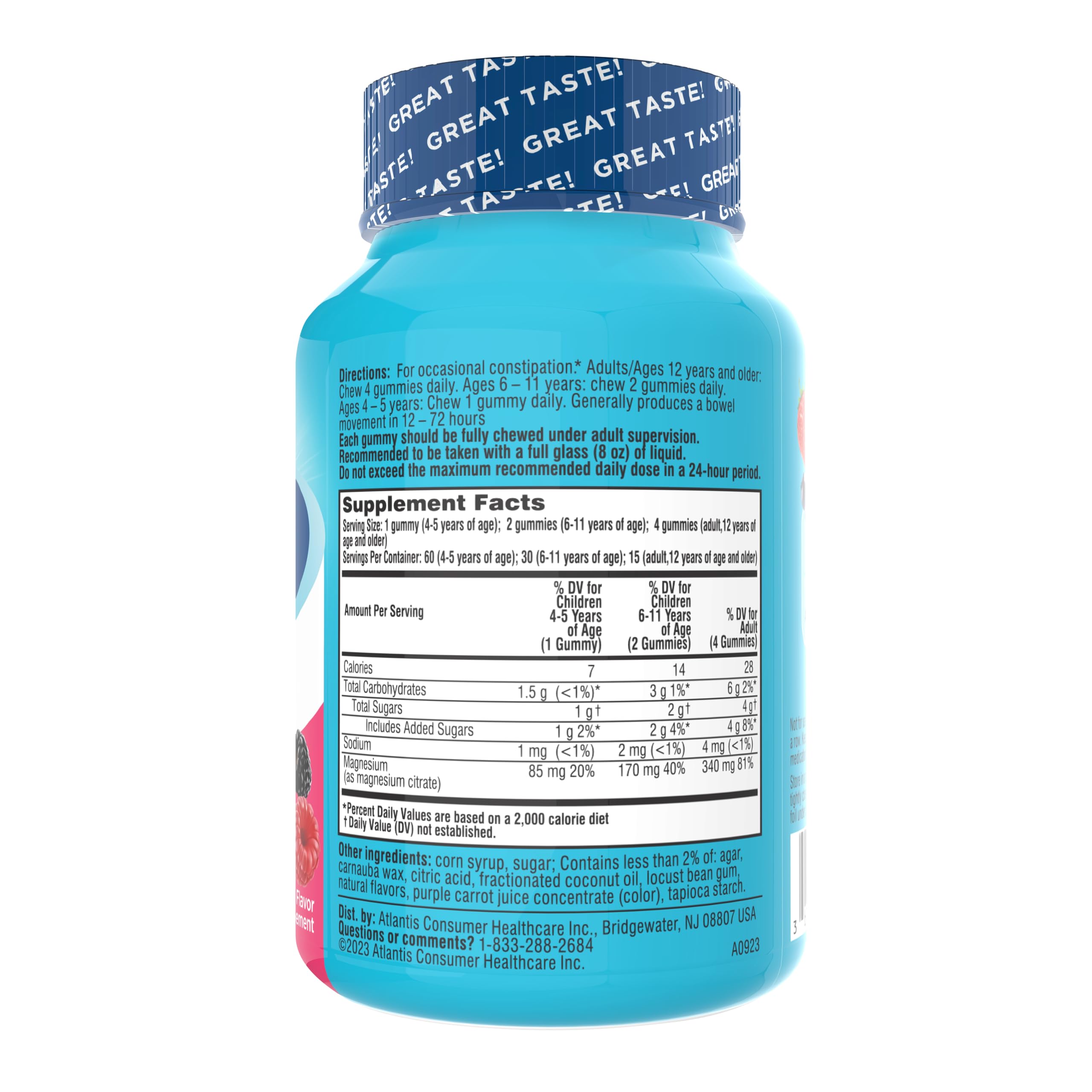 Colace Stool Softener Gummies, Constipation Relief, Berry, 60 Ct, Pack of 2 | No.1 doctor recommended stool softener brand, Gentle dependable, magnesium citrate gummies