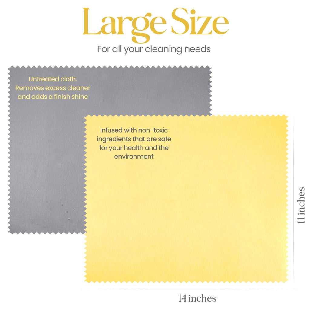 Premium Polishing Cloths for Stainless Steel, Copper Brass, Chrome Set of 2