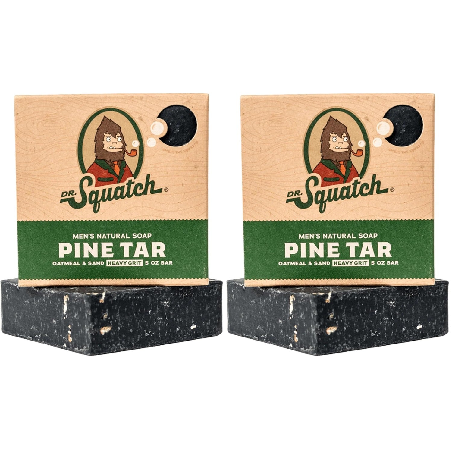 Dr. Squatch All Natural Bar Soap for Men with Heavy Grit, Pine Tar