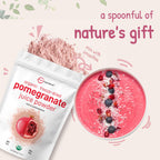 Organic Pomegranate Juice Powder, 1 Pound | 100% Natural Fruit Powder | Freeze Dried & Cold Pressed | No Sugar & Additives | Great Flavor for Drinks, Smoothie, & Beverages | Non-GMO & Vegan Friendly