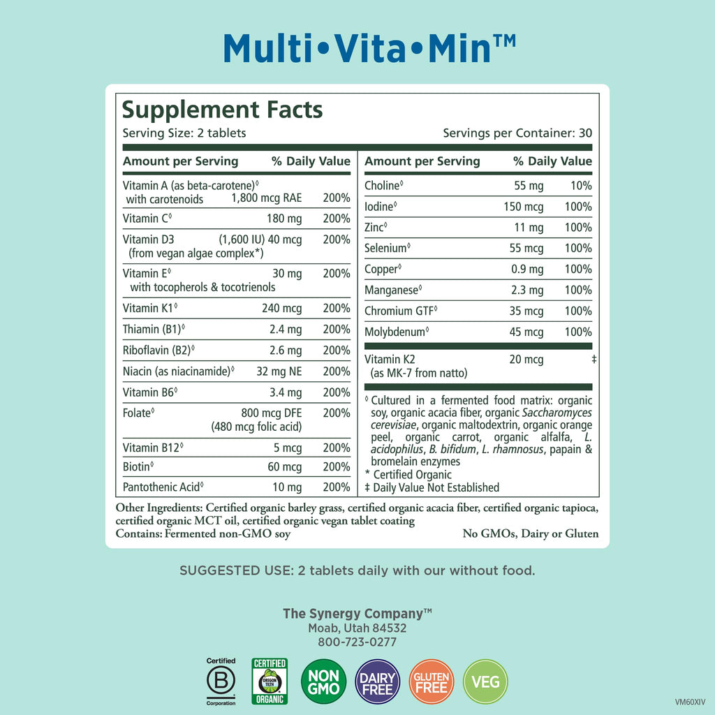 PURE SYNERGY Multi·Vita·Min for Men and Women (60 Tablets)