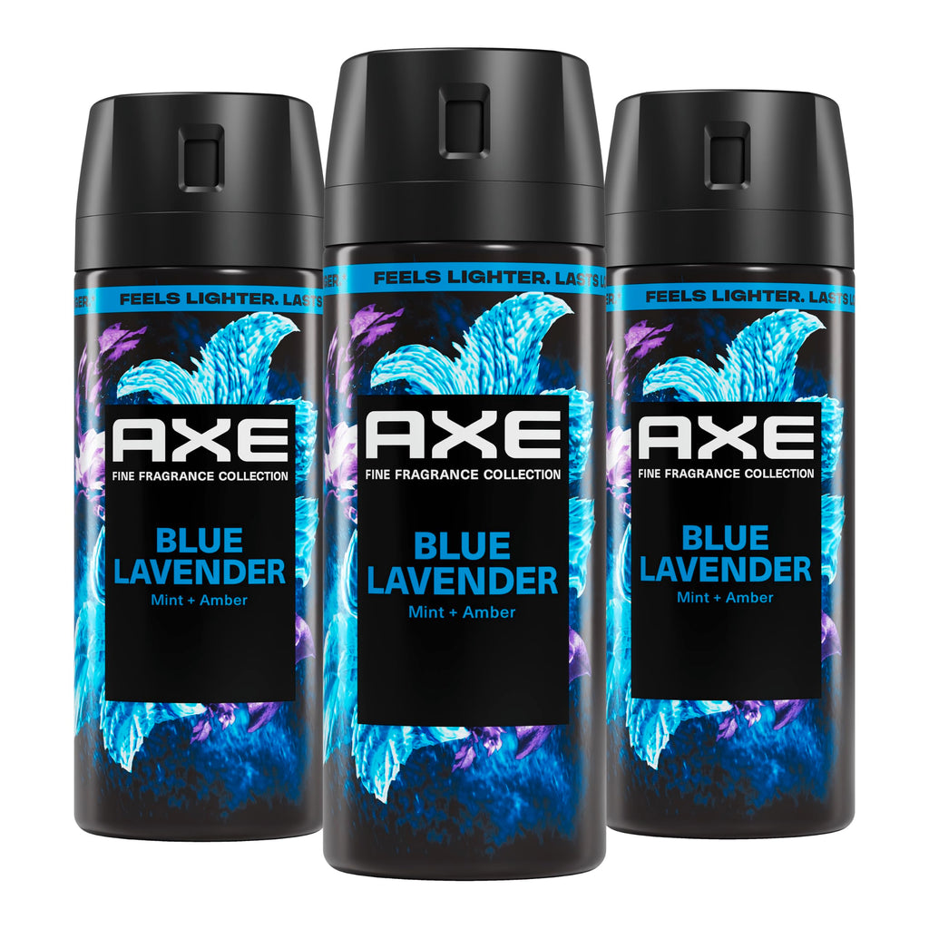 AXE Fine Fragrance Collection Body Spray Blue Lavender 3 Count 2.9 oz
