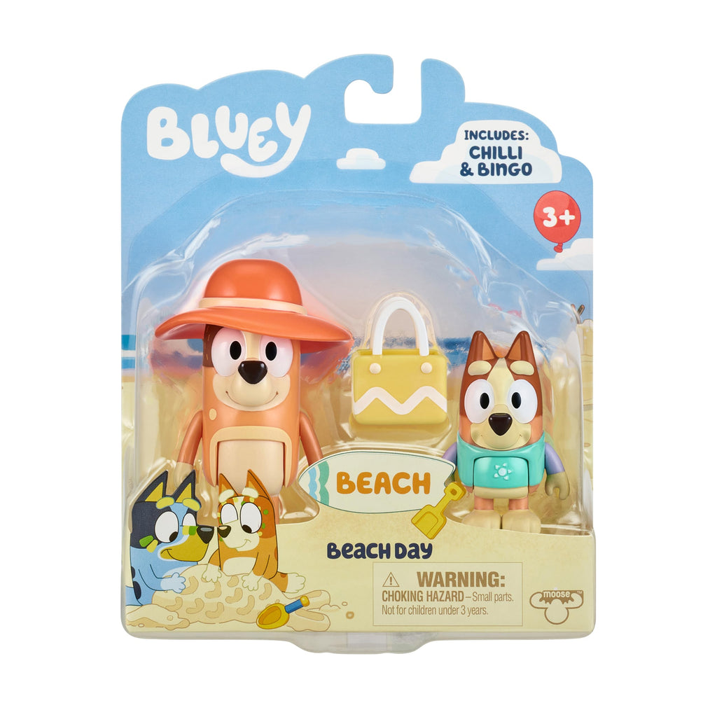 Buy now Bluey Pass The Parcel Figurine Toys Pack of 4, Character Toys with Bingo, Lucky’s Dad, and Lila Figures, Small Action Figures for Kids Ages 3+ at indiglob india
