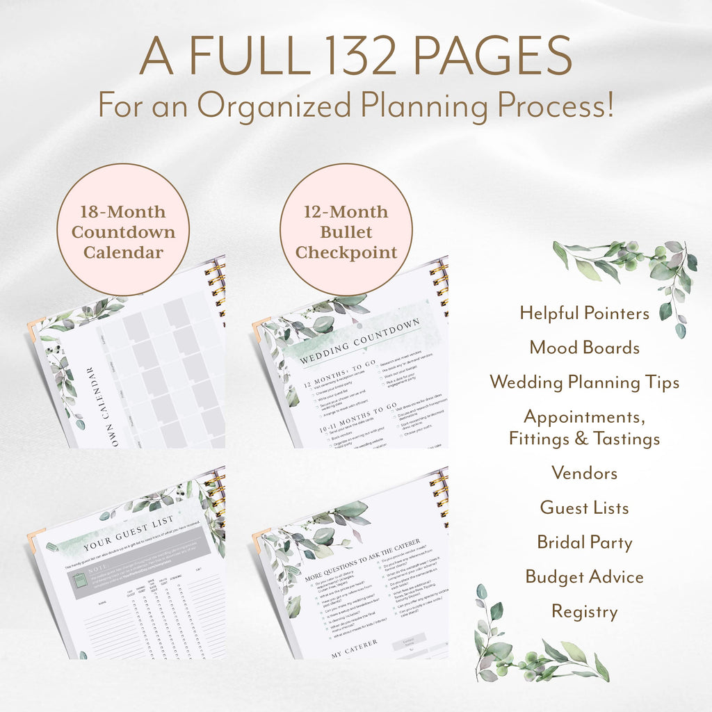 Buy now Your Perfect Day Wedding Planner Book and Organizer - Wedding Planner Book - Bridal Planning Binder with Countdown Calendar - Bride Gifts - (FLORAL) at indiglob india