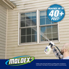 Moldex® Instant Outdoor Cleaner with Bleach and Hose End, 64 oz – Fast Acting Spray for Mold and Mildew Stains on Siding, Decks, Fences and Exterior Surfaces