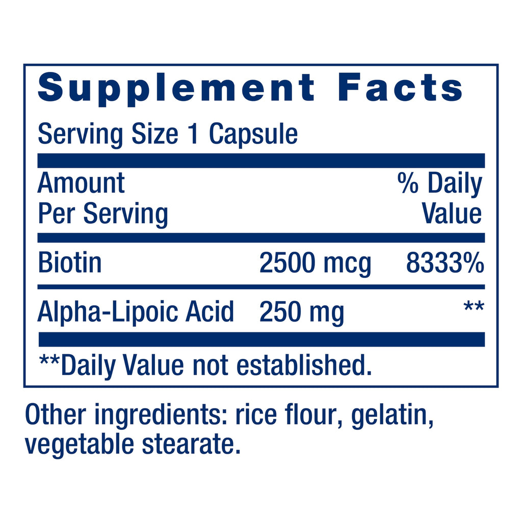 Life Extension Alpha-Lipoic Acid with Biotin, 60 Capsules