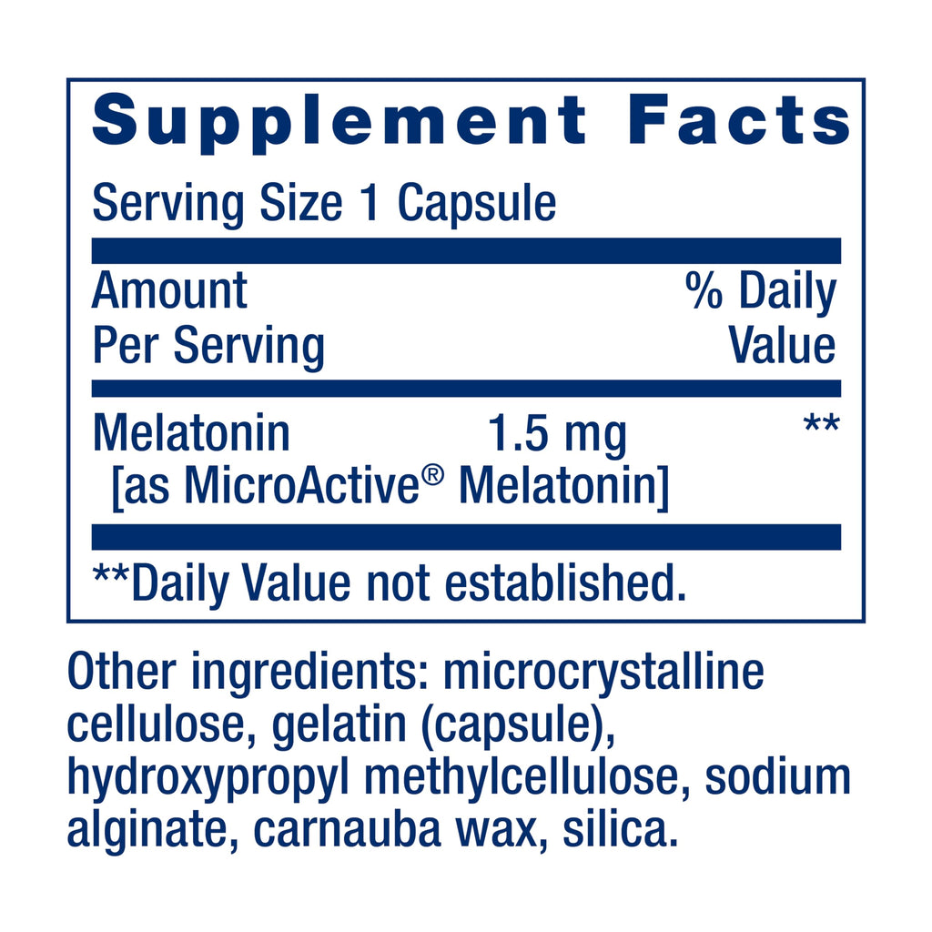 Life Extension Melatonin IR/XR, 1.5 mg, immediate- and Extended-Release Formula for Optimal Sleep Support, Healthy circadian Rhythms, Cellular Defense, Gluten-Free, Non-GMO, 60 Capsules (Pack of 2)