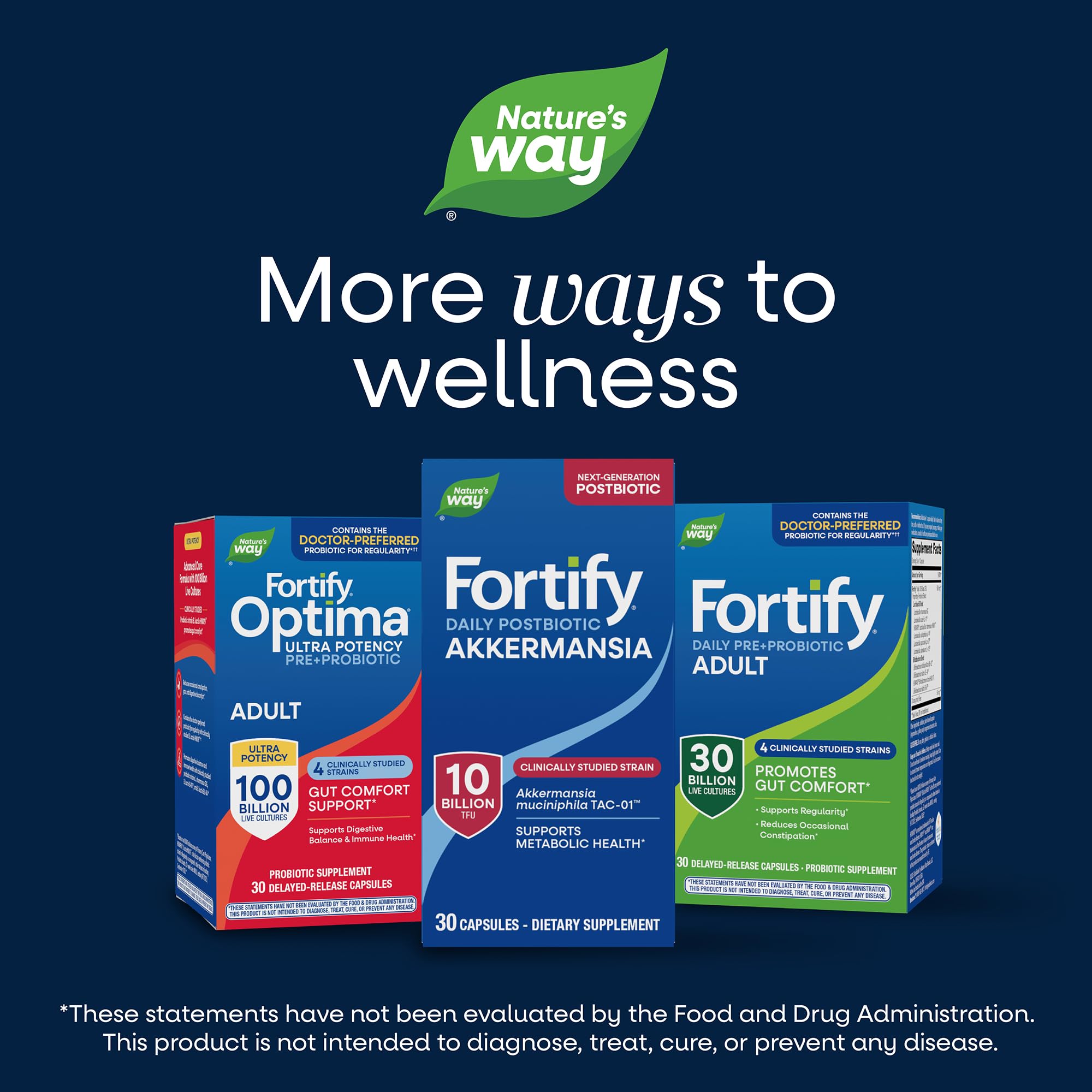 Nature's Way Fortify Women’s Probiotic 30 Billion CFU, 30 ct | Daily Multi-Strain Probiotic for Digestive, Vaginal, and Immune Support*, Once-Daily Capsule, No Refrigeration Required