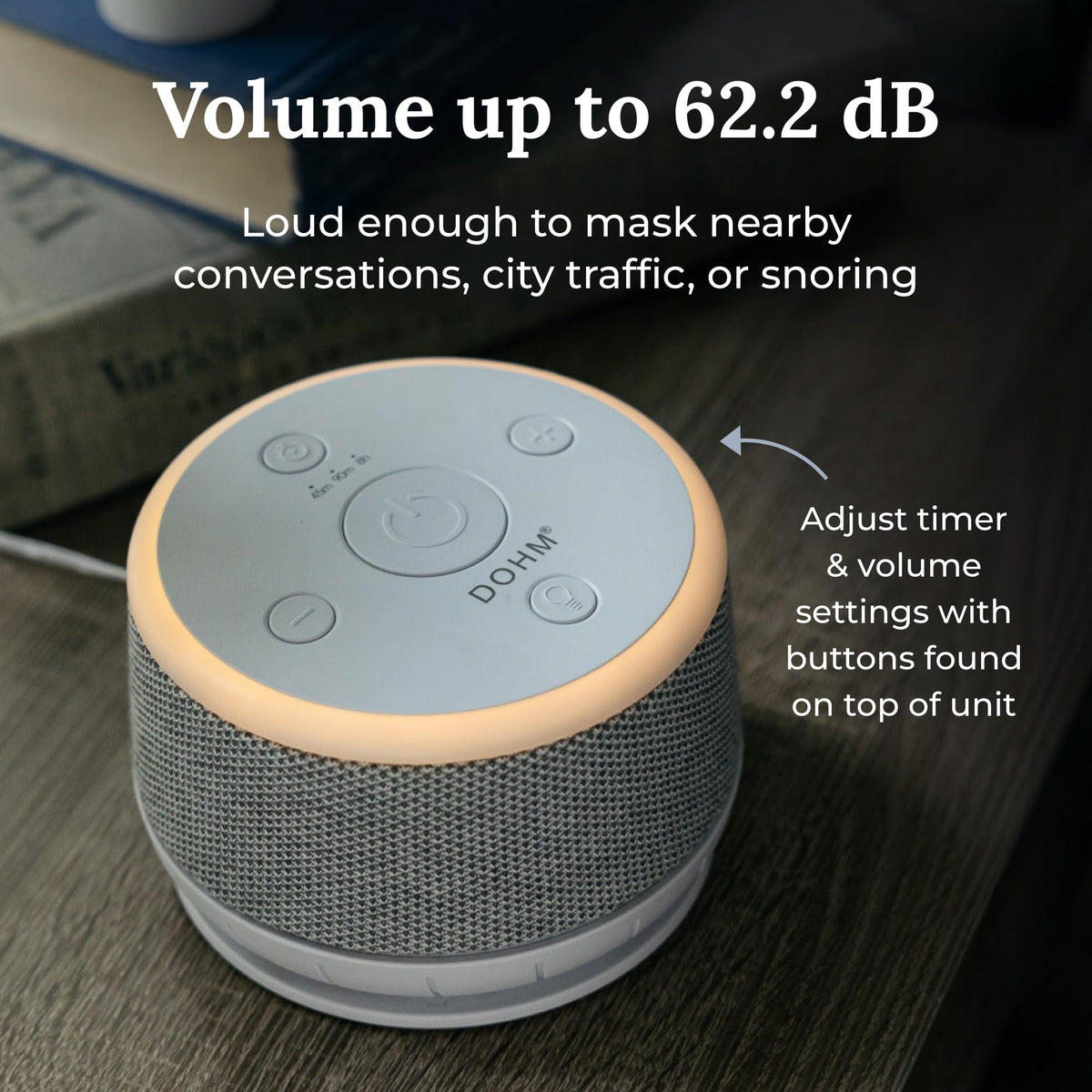 Yogasleep Dohm Nova White Noise Sound Machine, Better Sleep for Babies & Adults. Includes Night Light, 10 Fan Speeds & Calming Pink Noise for Louder Noise Masking. Noise Canceling for Office Privacy.