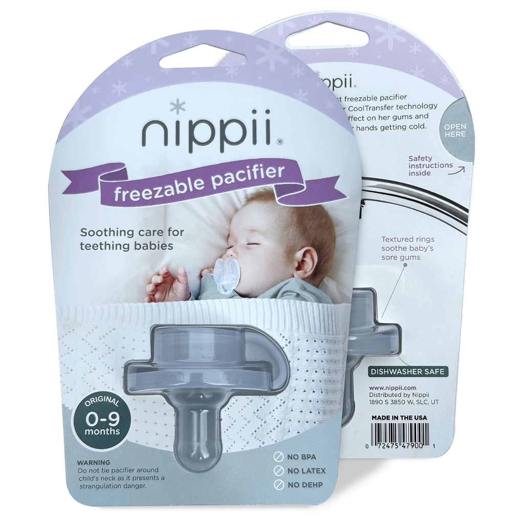 Nippii Freezable Teething Pacifier, Baby Teether Toys 0-9 Months, BPA Free