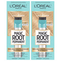 Buy now L'Oreal Paris Magic Root Rescue 10 Minute Root Hair Coloring Kit, Permanent Hair Color with Quick Precision Applicator, 100 percent Gray Coverage, 4 Dark Brown, 2 count 9 Light Blonde 1 Count (Pack of 2) at indiglob india