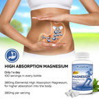 MGSPORT Magnesium Supplement 380mg, 60 Servings | High Intracellular Absorption Complex Formula, With Vitamins B6, D, E, Supports Muscle Function, Supports Sleep Quality