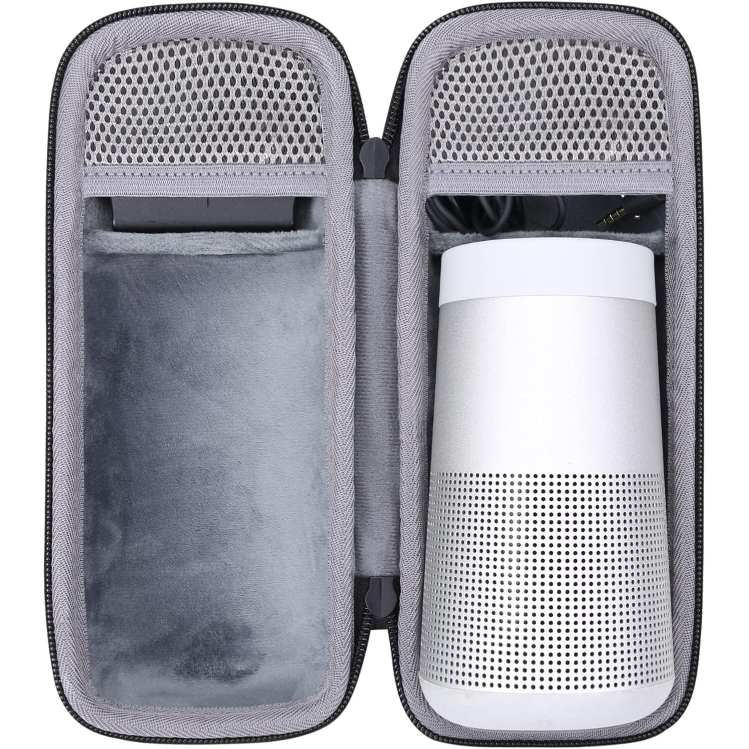 Buy now co2CREA Hard Case Replacement for Bose SoundLink Revolve Series II Portable Bluetooth Speaker, Black Case for Revolve II Black Case + Inside Grey at indiglob india